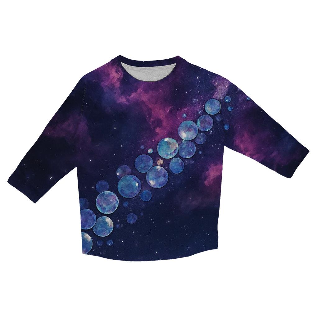 Nebula Sequins casual three quarter sleeve shirts