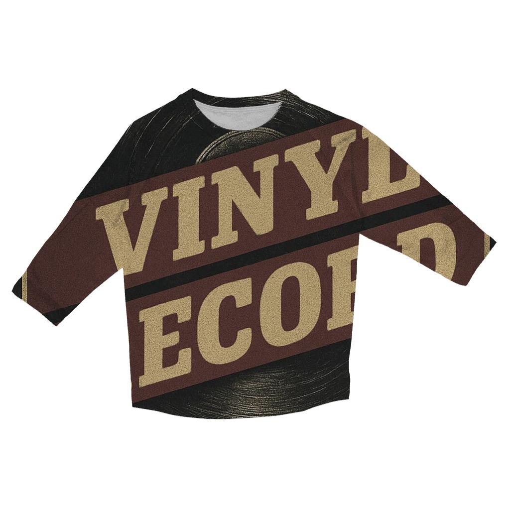 Distressed Vinyl Record Poster cotton quarter sleeve shirts