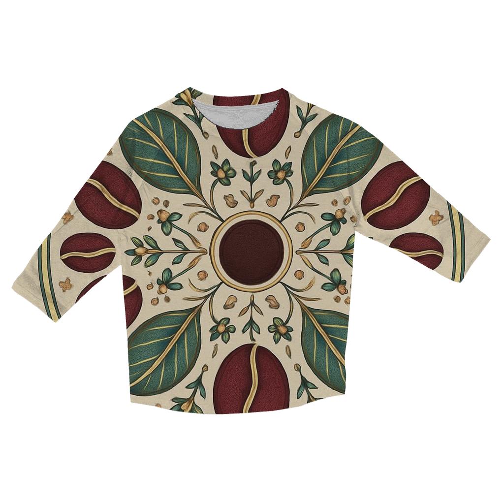 Bean Mandala Circle stylish quarter sleeve tops