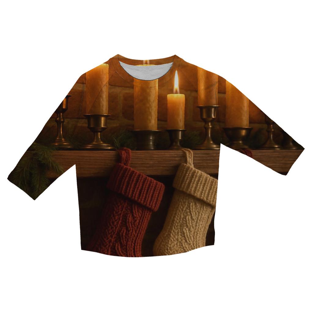 Candlelit Mantel With Stockings cotton quarter sleeve shirts