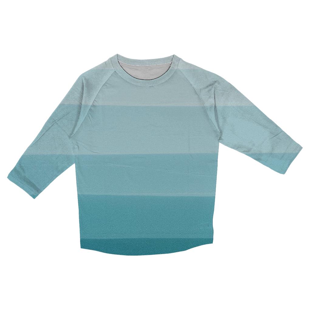 Glacier Blue Transition designer 3/4 sleeve blouses