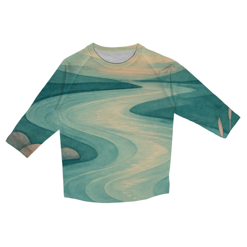 River Of Reflection cotton quarter sleeve shirts