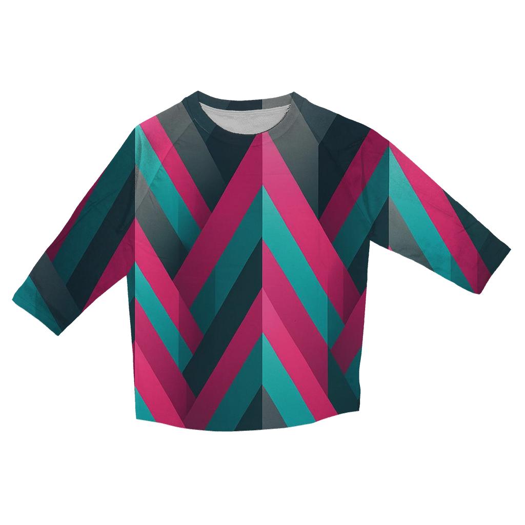 Chrome Mirage Triangles personalized 3/4 sleeve tees