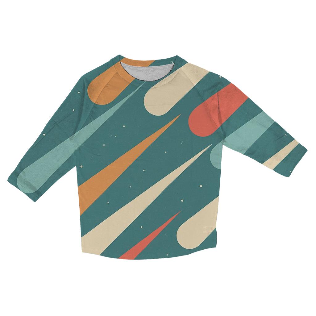 Comet Fan Overprint trendy 3/4 sleeve tops