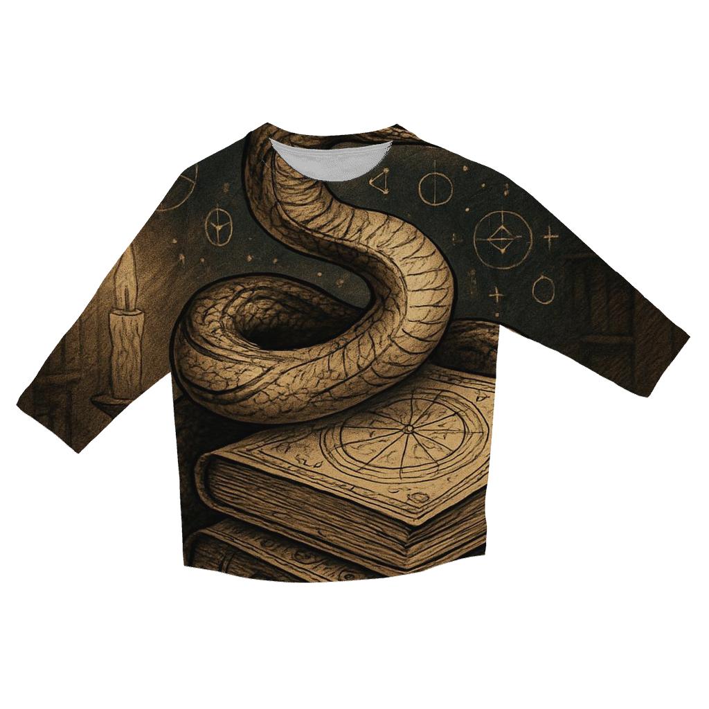 Silent Library Ouroboros stylish quarter sleeve tops