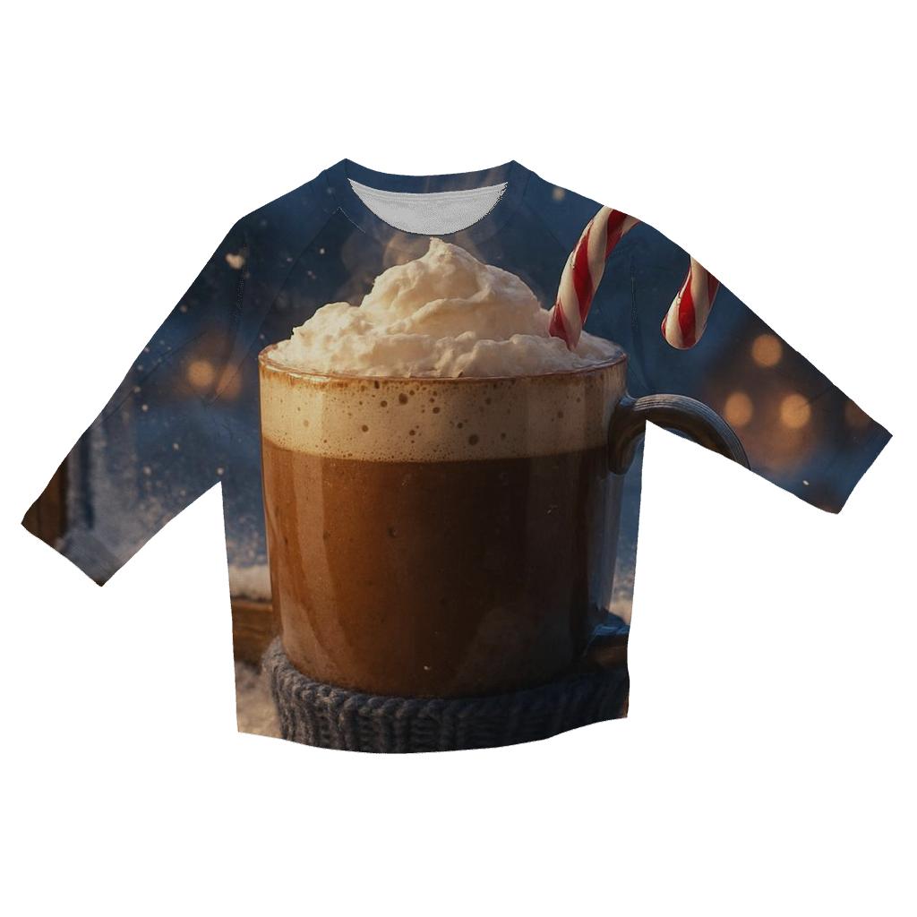 Hot Cocoa By Frosted Window designer 3/4 sleeve blouses