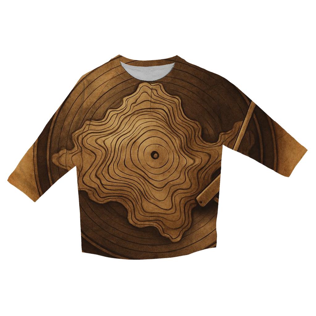 Turntable Topography stylish quarter sleeve tops