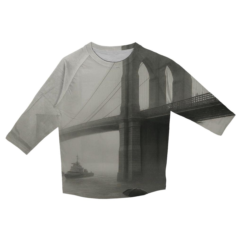 Foggy Morning Over The Bridges cotton quarter sleeve shirts