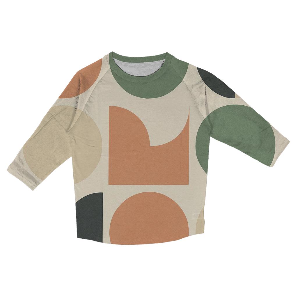 Abstract Mod Circles stylish quarter sleeve tops