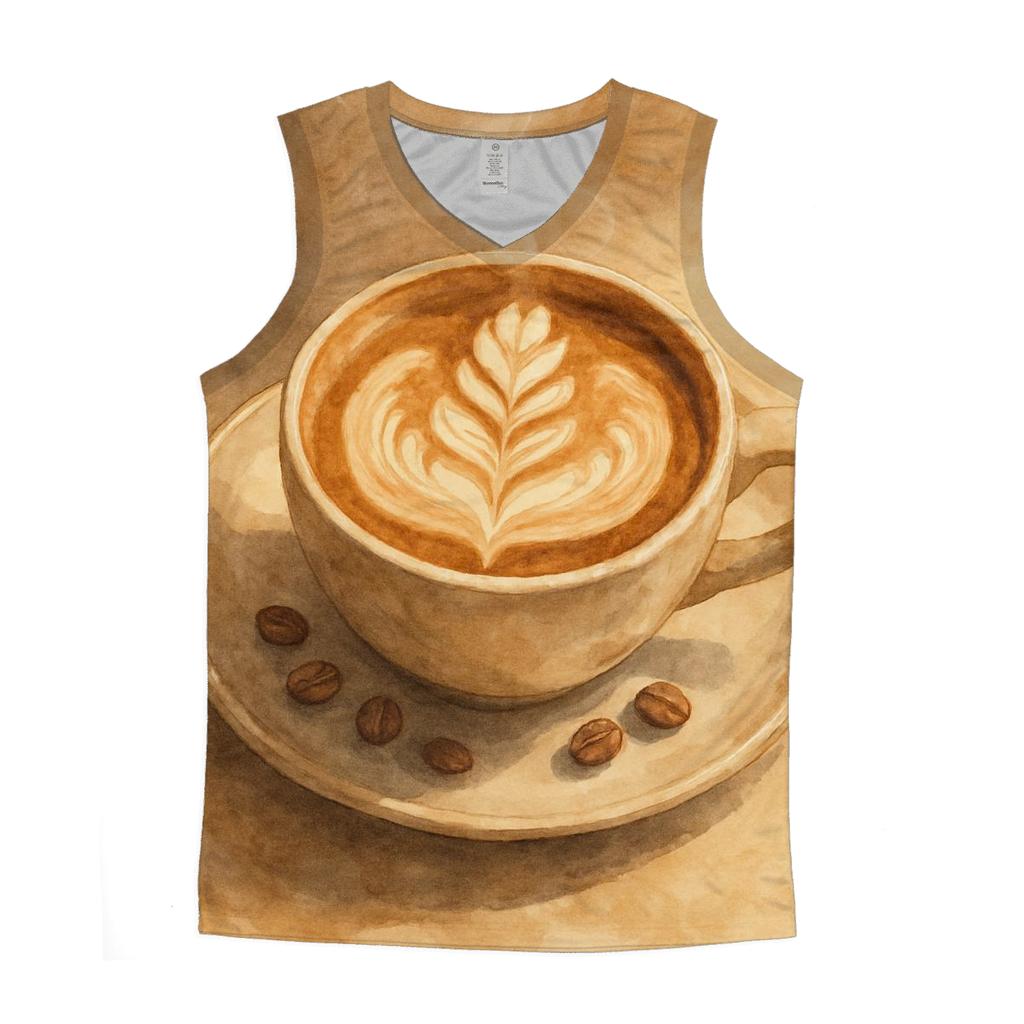 Latte Swirl Bloom stylish racerback tanks