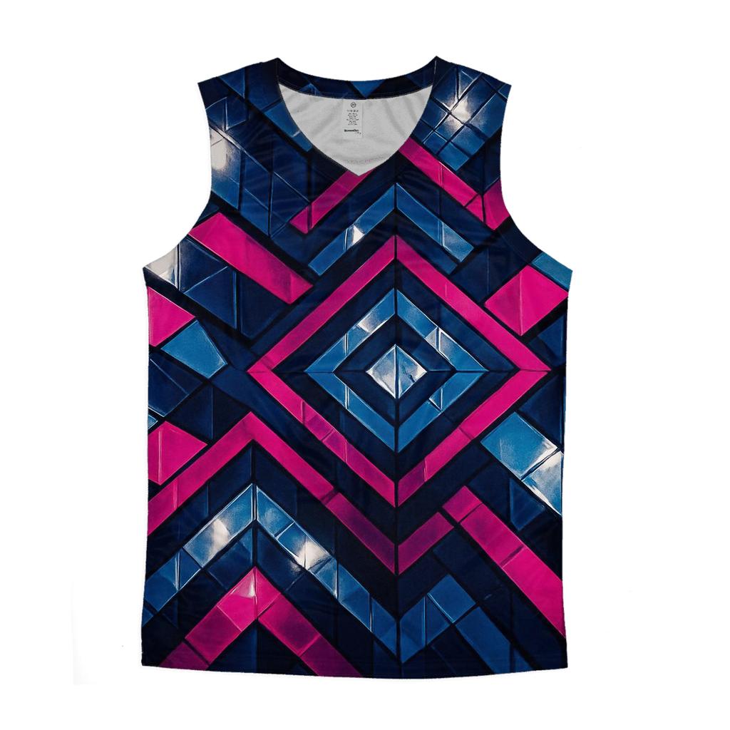 Disco Mirror Geometry custom tank tops