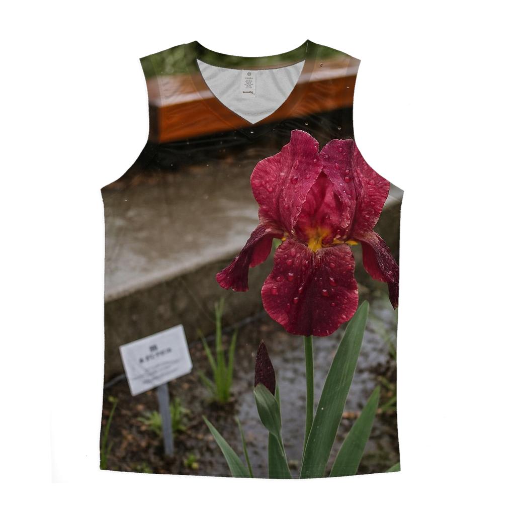 Urban Rain Garden Cerise Iris sports performance tank tops