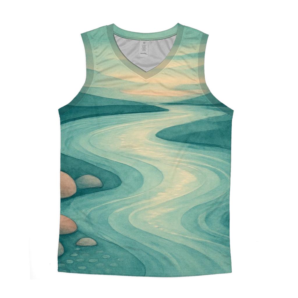 River Of Reflection cotton sleeveless tops