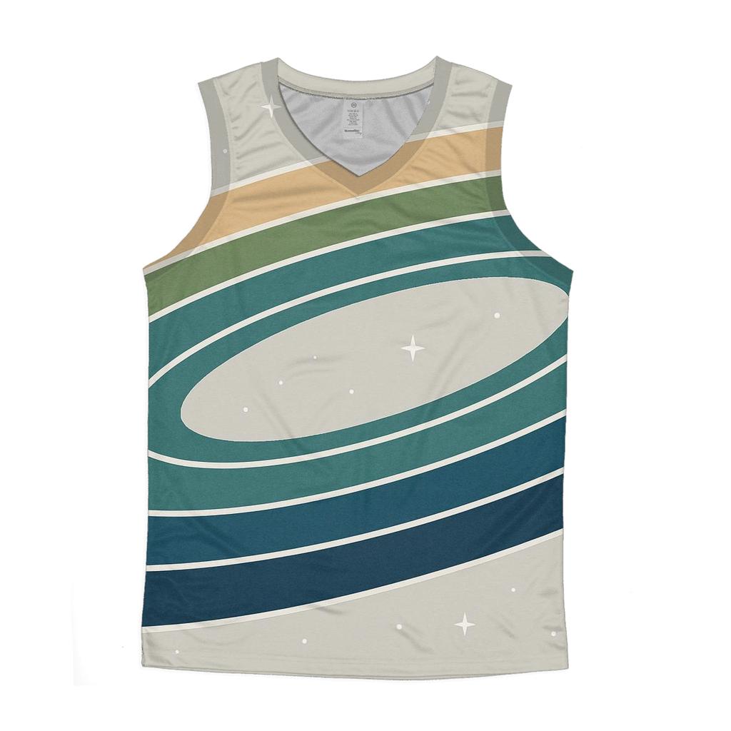 Ring Plane Horizon graphic print tank tops