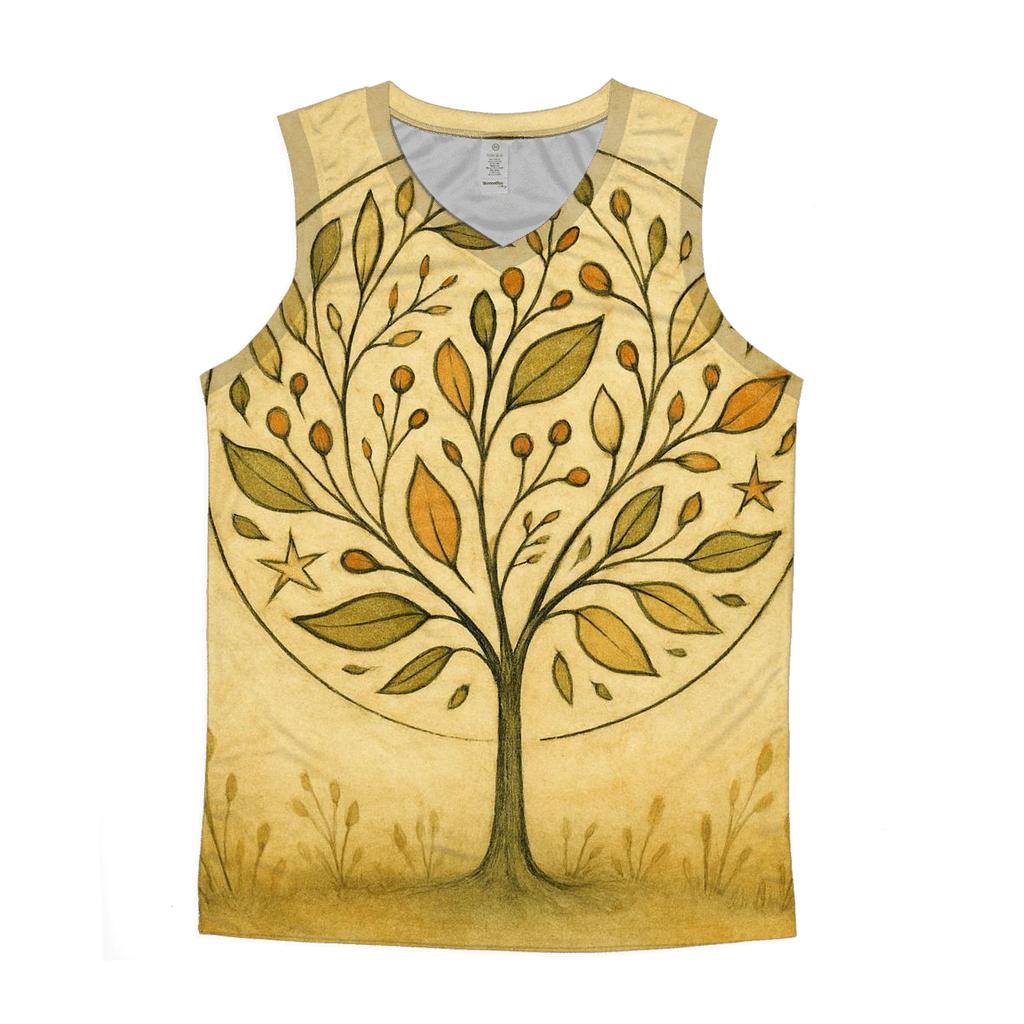 Tree Of Seasons Abstract sports performance tank tops