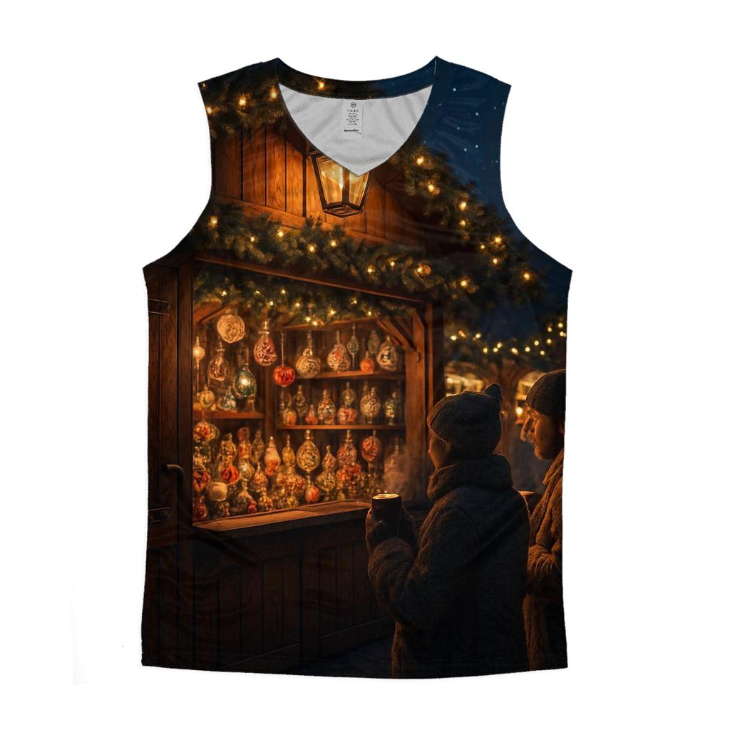 Wooden Market Stall At Night stylish racerback tanks