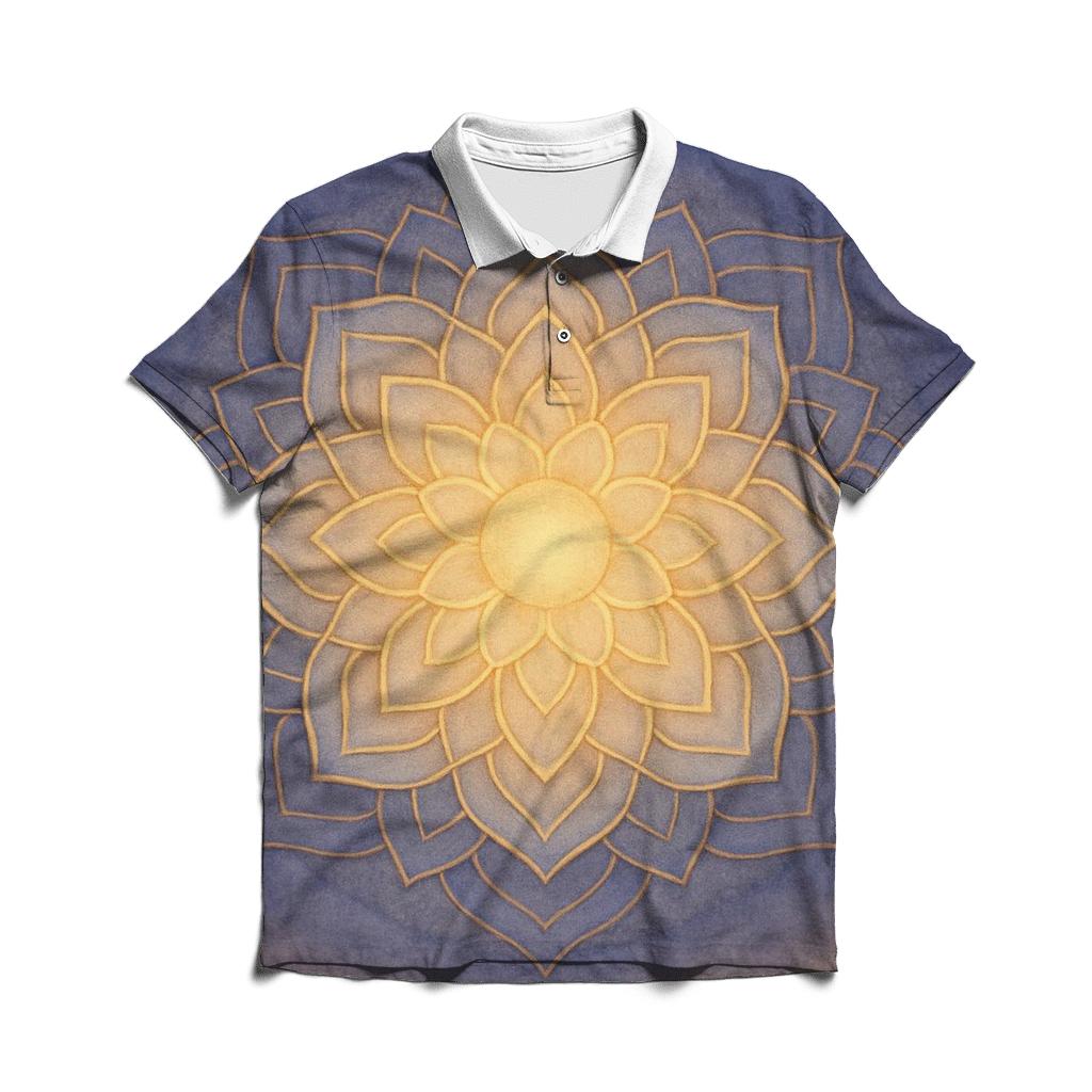 Luminescent Mandala personalized polo shirts