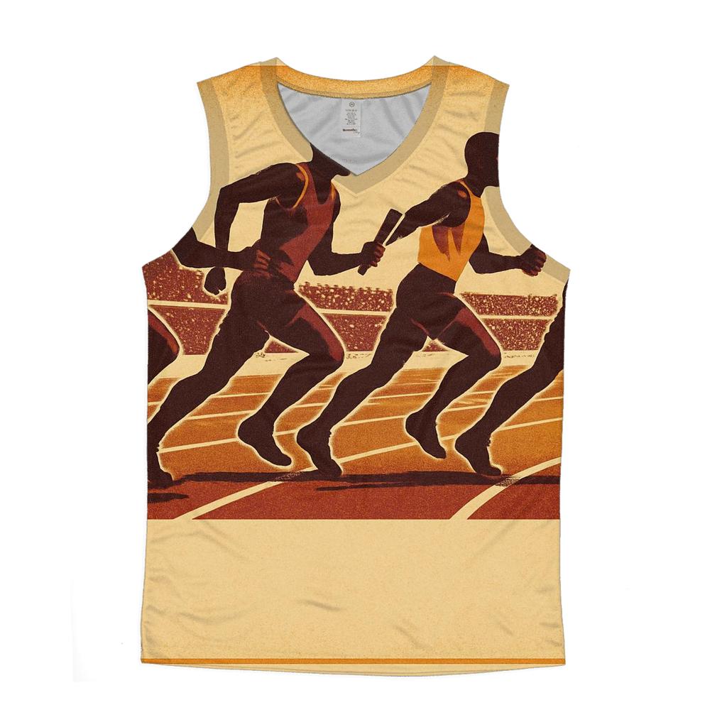 Vintage Track Relay casual summer tank tops