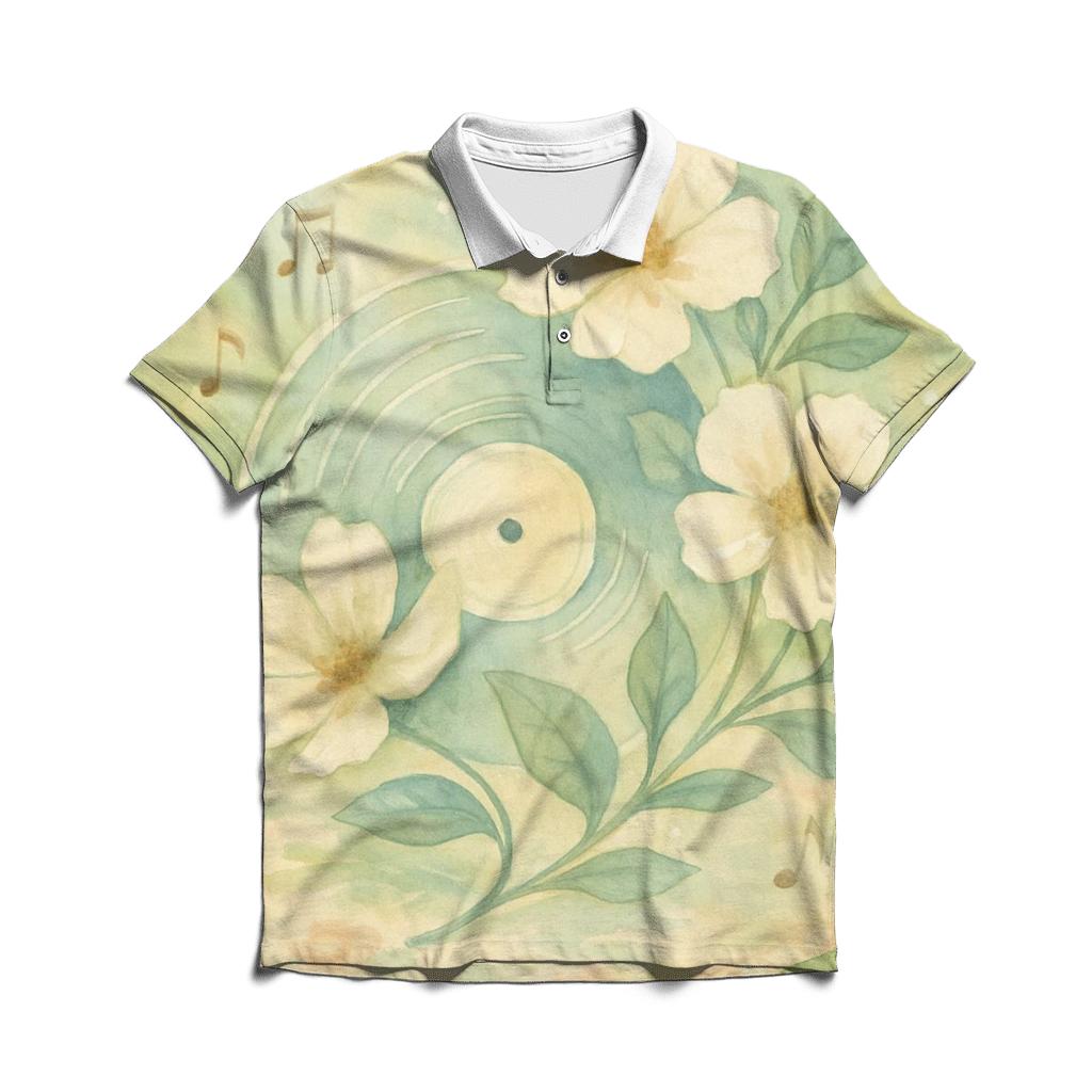 Vinyl Spiral Garden personalized polo shirts