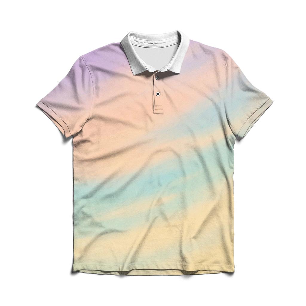 Pastel Cloud Drift personalized polo shirts