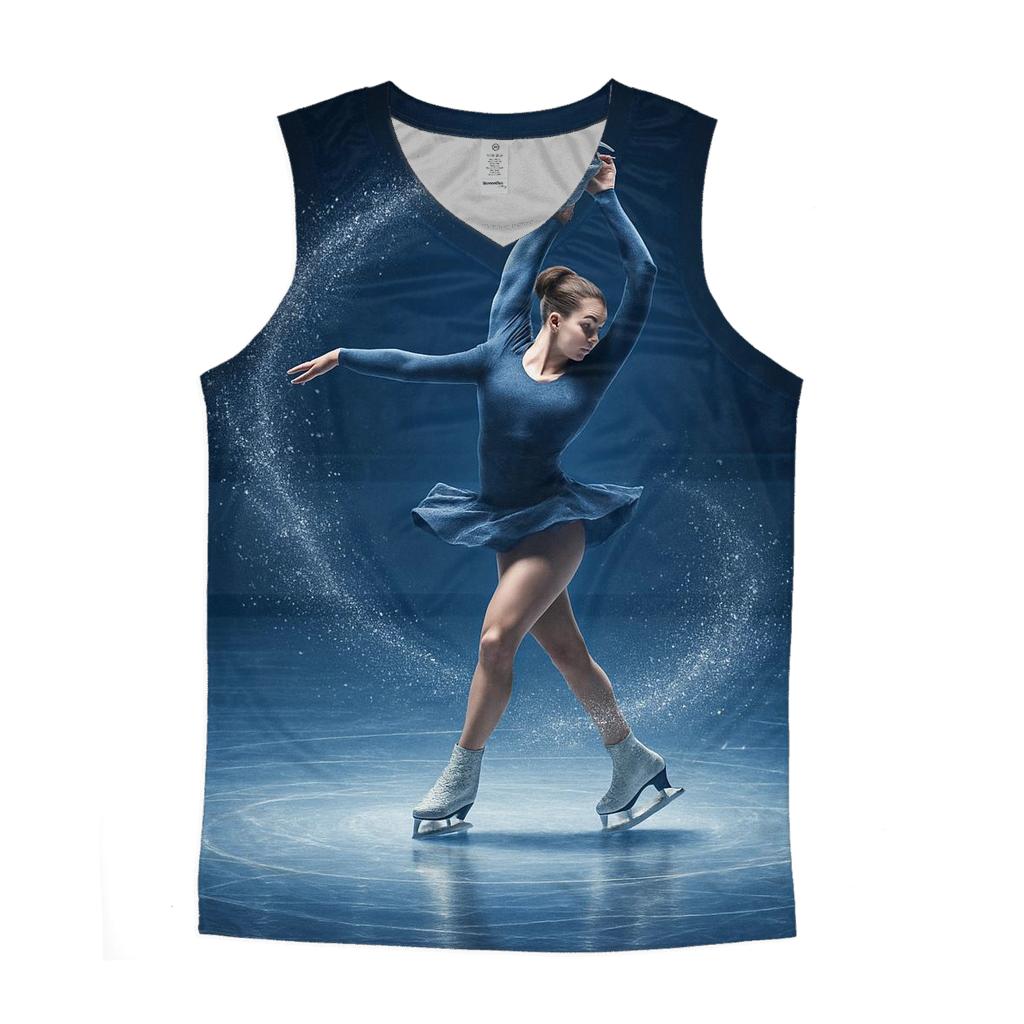 Frozen Rink Moment personalized athletic tanks