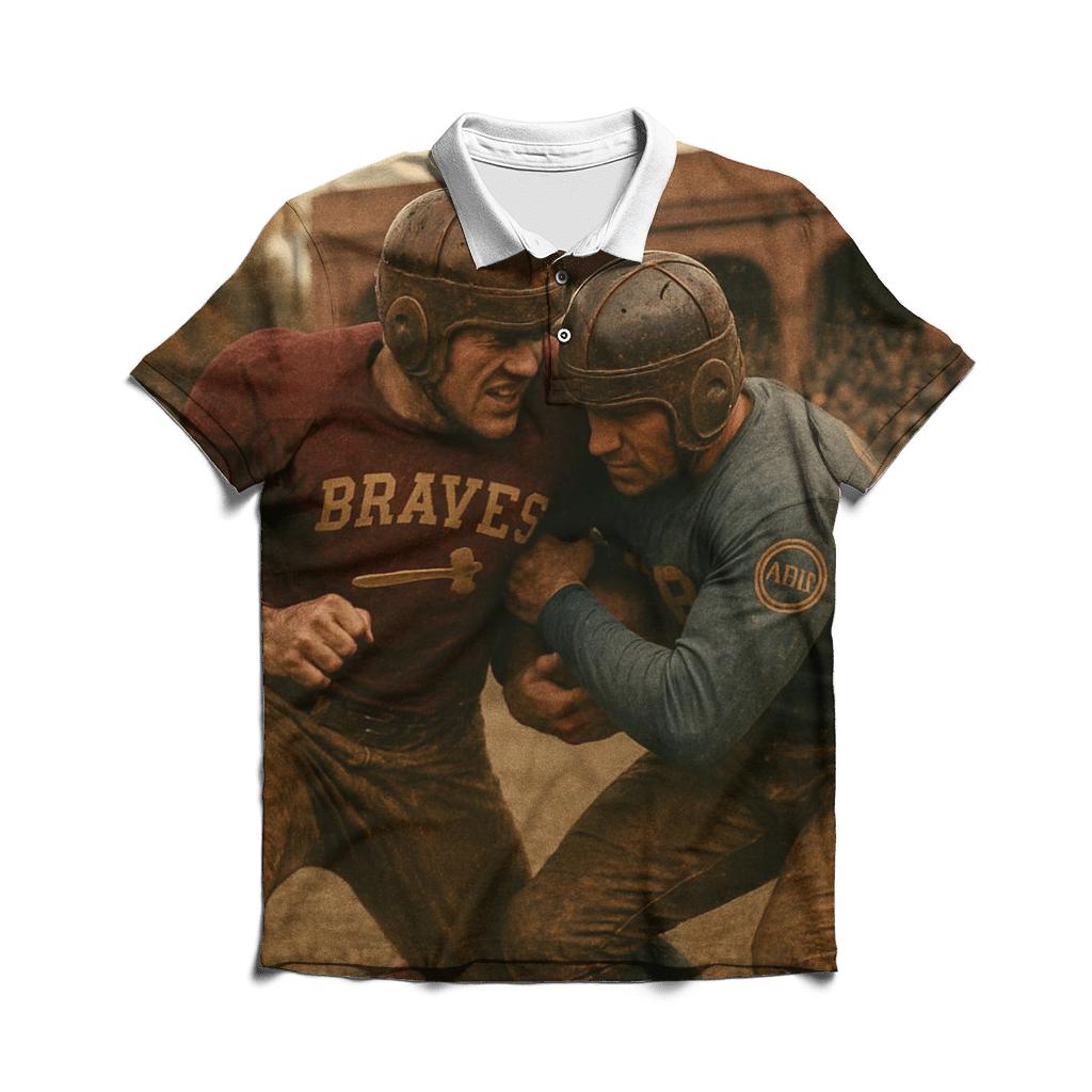 Heritage Helmet Clash embroidered polo tops