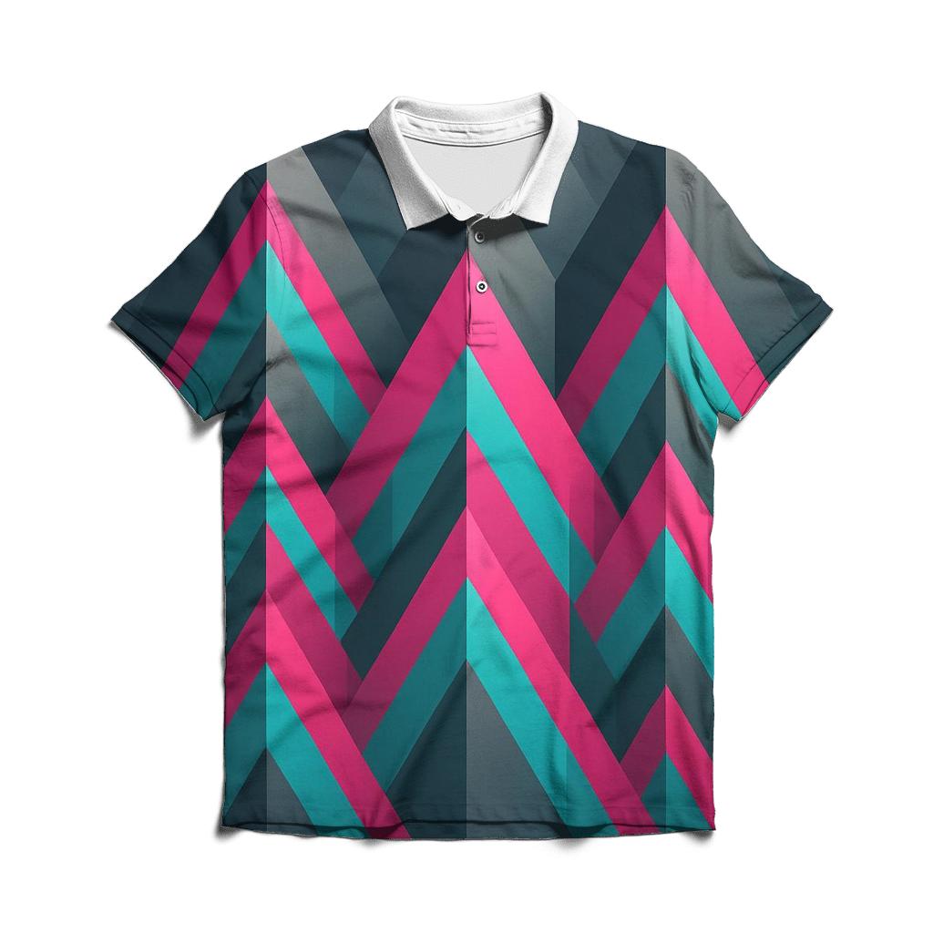 Chrome Mirage Triangles personalized polo shirts
