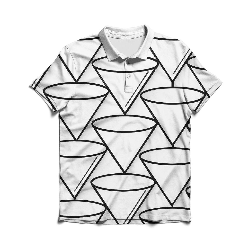 Filter Grid Geometry premium cotton polo shirts