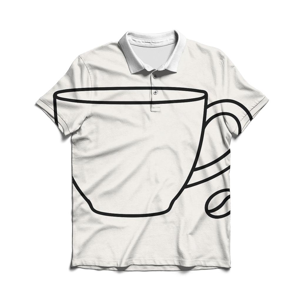 Cup Handle Outline stylish collar polo tees