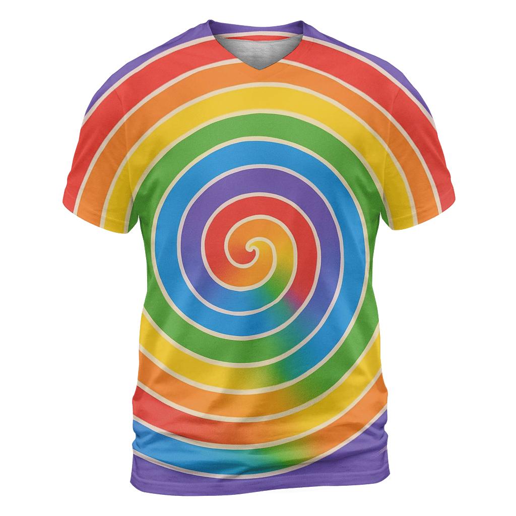 Classic Rainbow Spiral statement graphic shirts