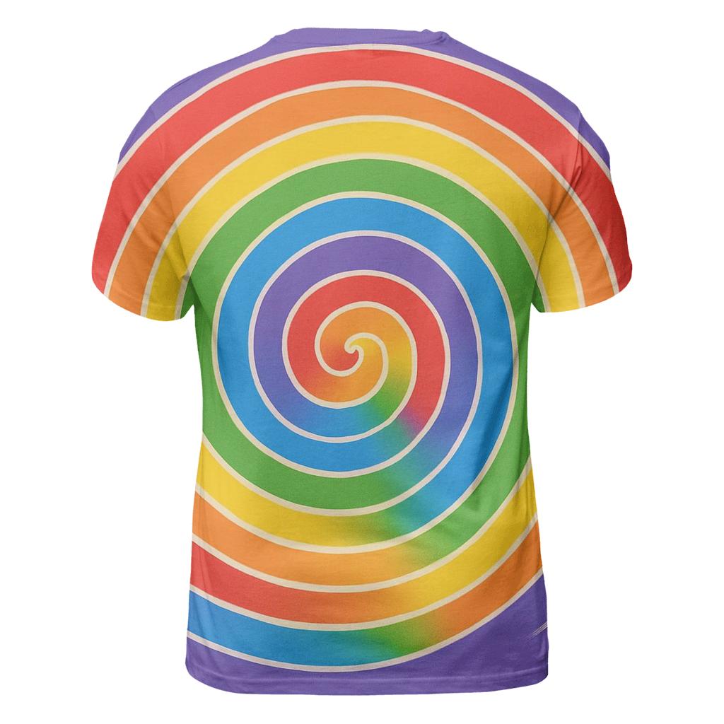 Classic Rainbow Spiral statement graphic shirts