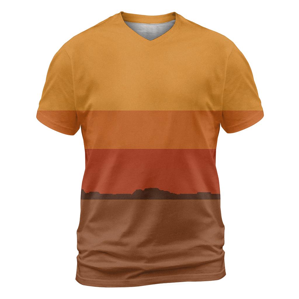 Sunset Groove Stripes trendy printed shirt styles