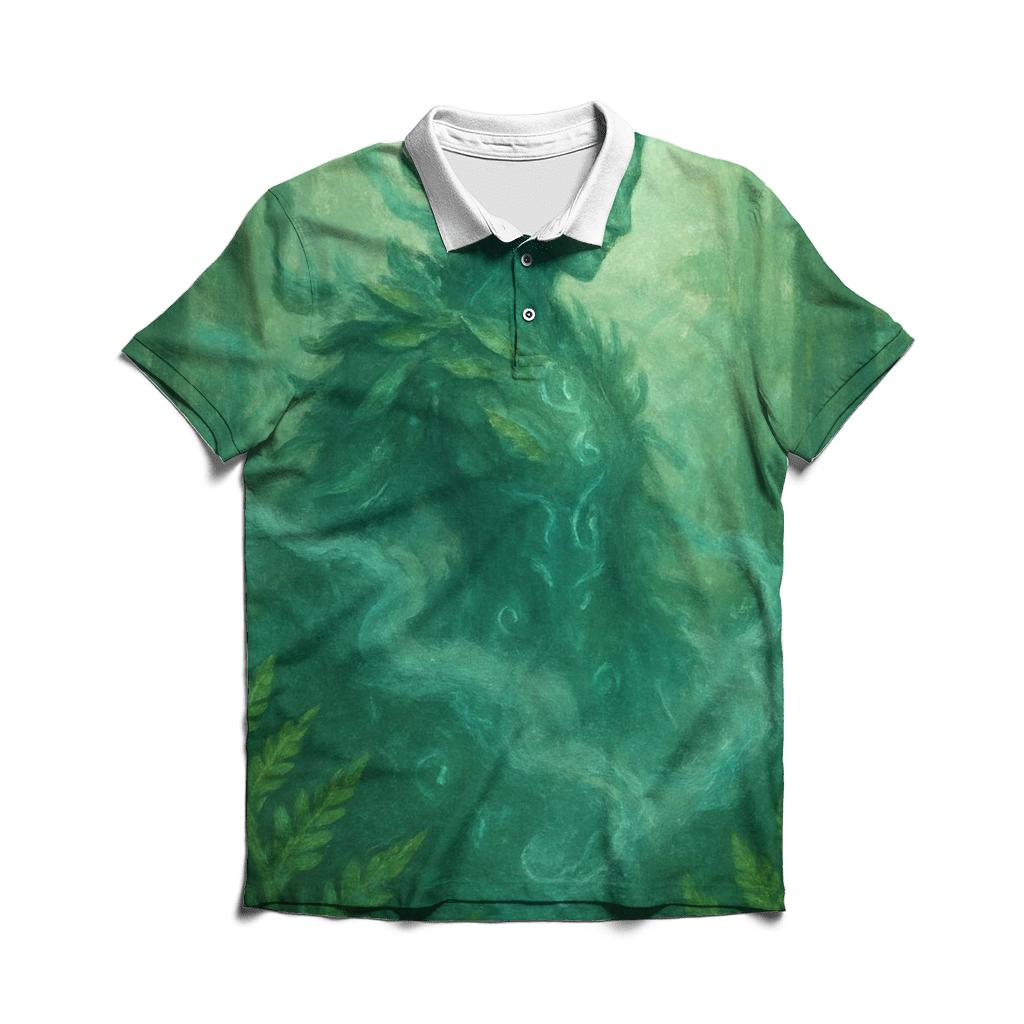 Mystical Forest Spirit designer slim fit polos