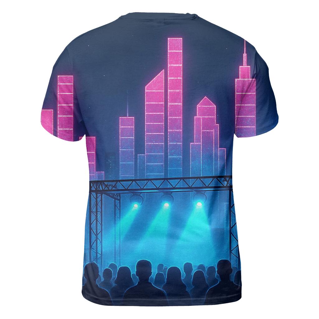 Neon Equalizer Skyline trendy printed shirt styles