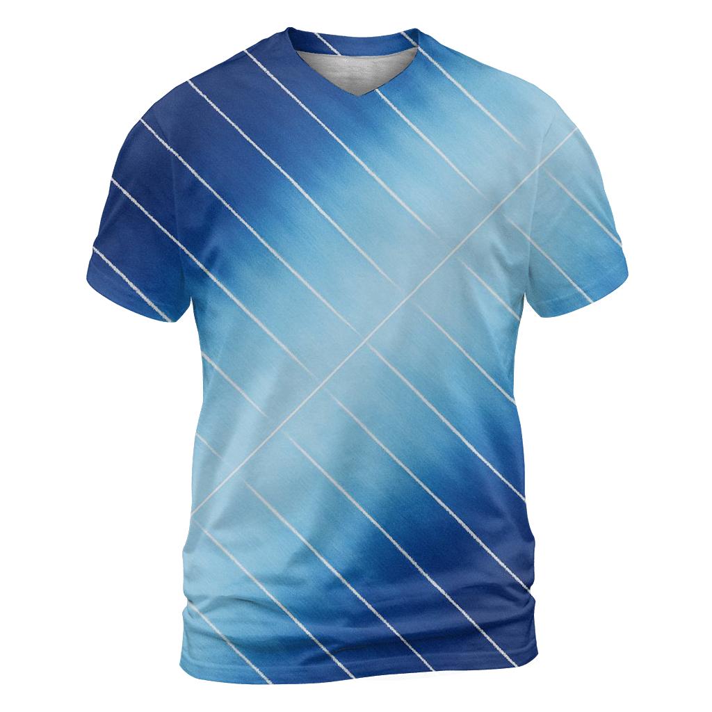 Indigo Arashi Diagonals vibrant all-over design tees