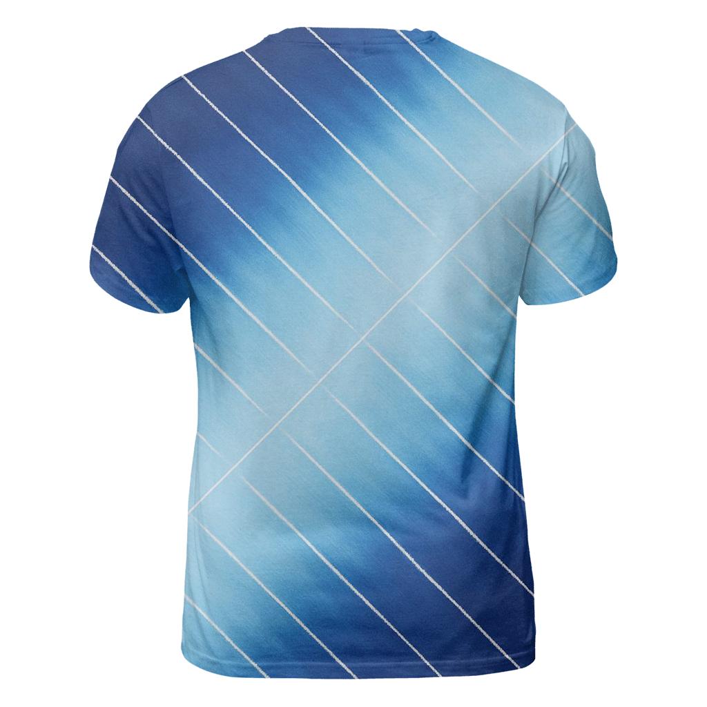 Indigo Arashi Diagonals vibrant all-over design tees