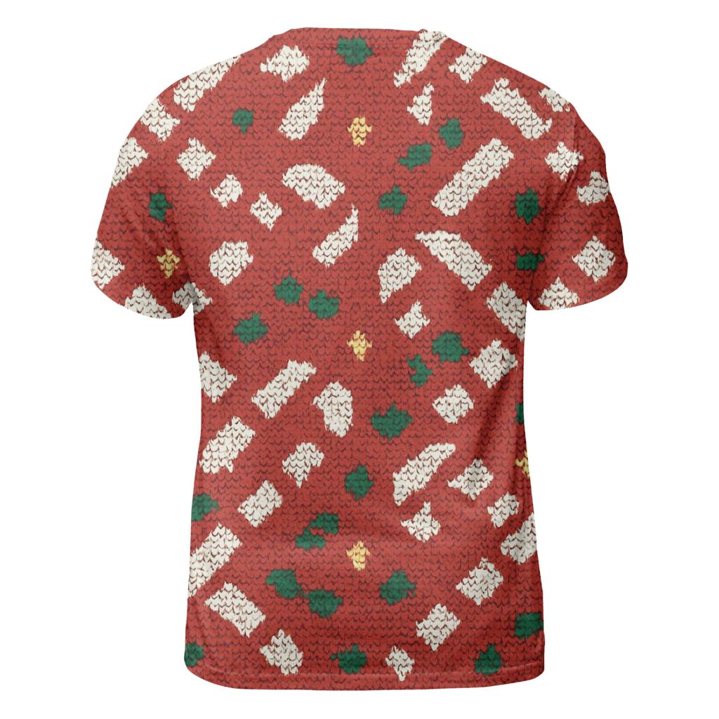 Candy Cane Herringbone Stitch Design creative print fashion shirts