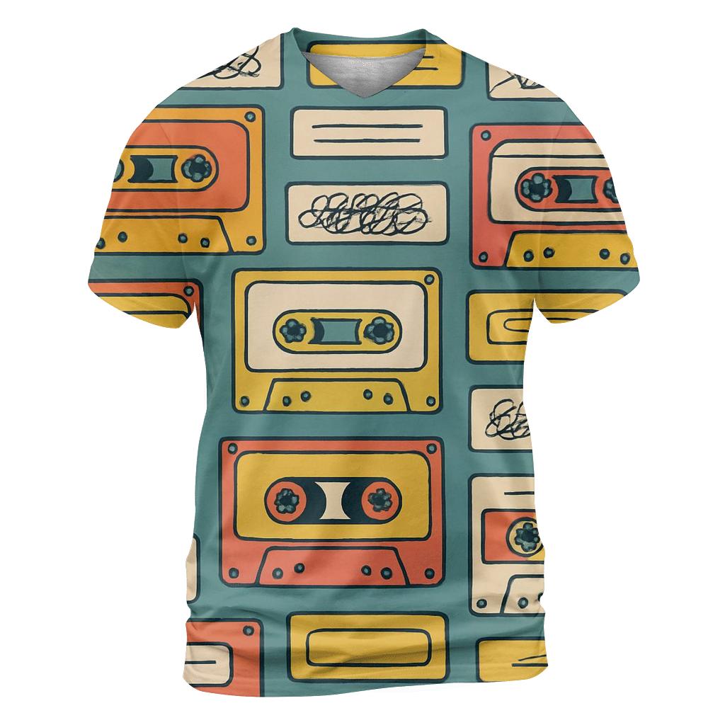 Cassette Tape Collage creative print fashion shirts