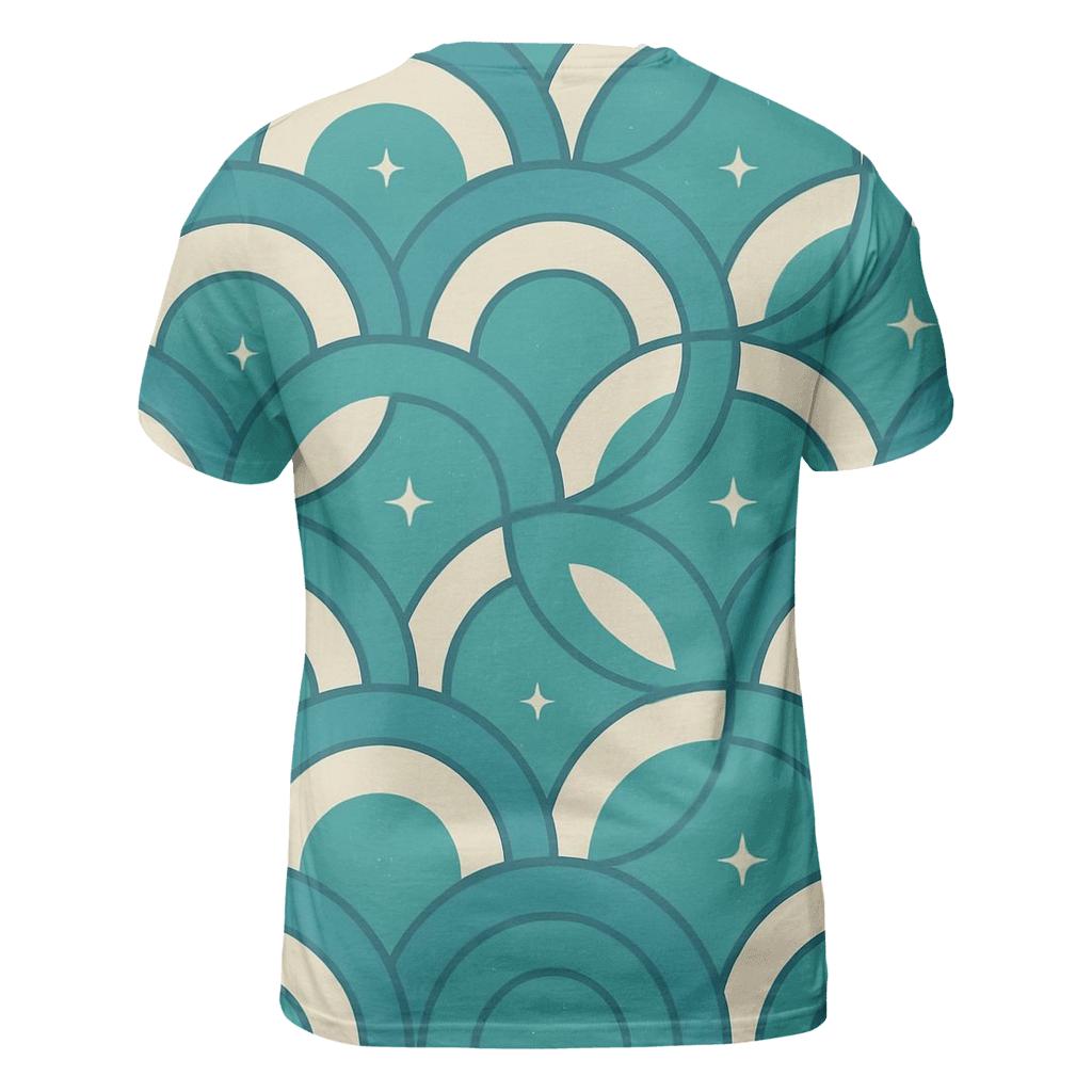 Gravitational Lens Arc Grid vibrant all-over design tees