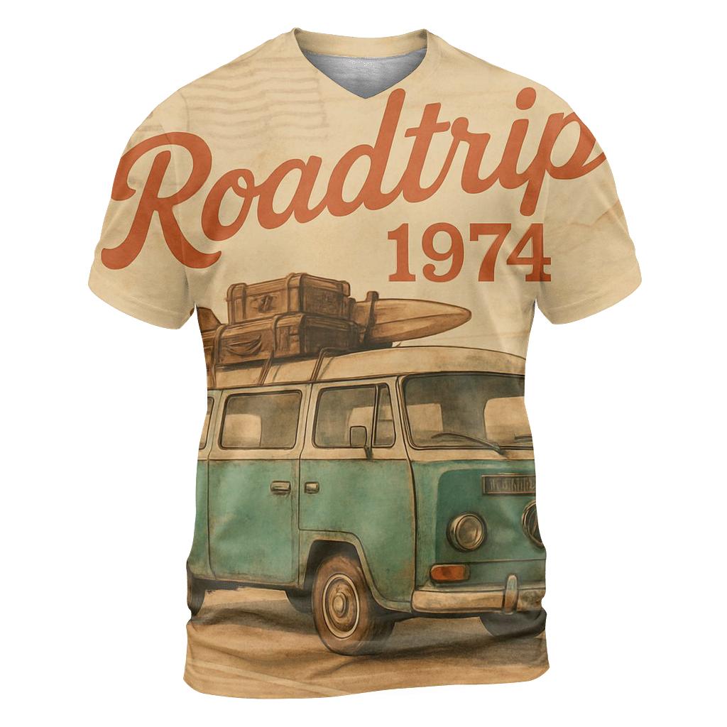 Sunfaded Roadtrip Camper personalized full print shirts