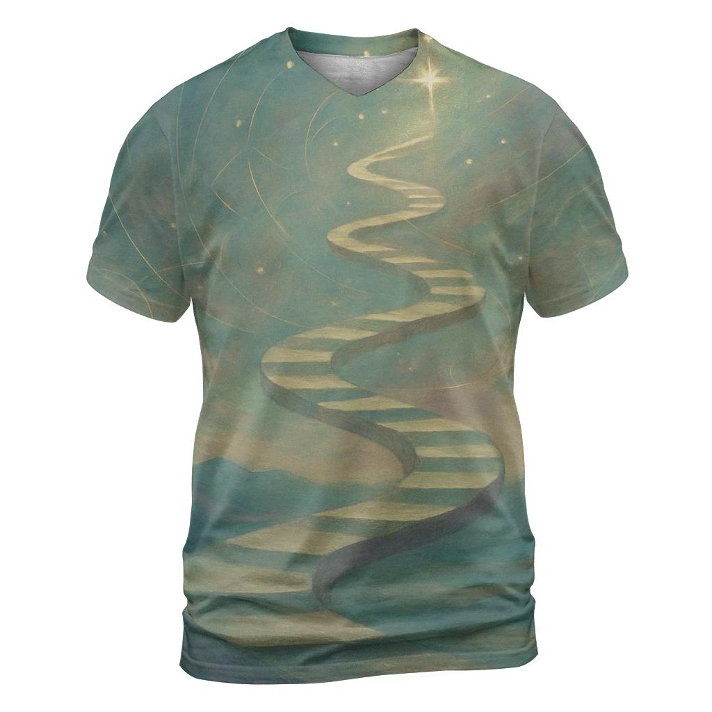 Celestial Spiral Path unique graphic print tees