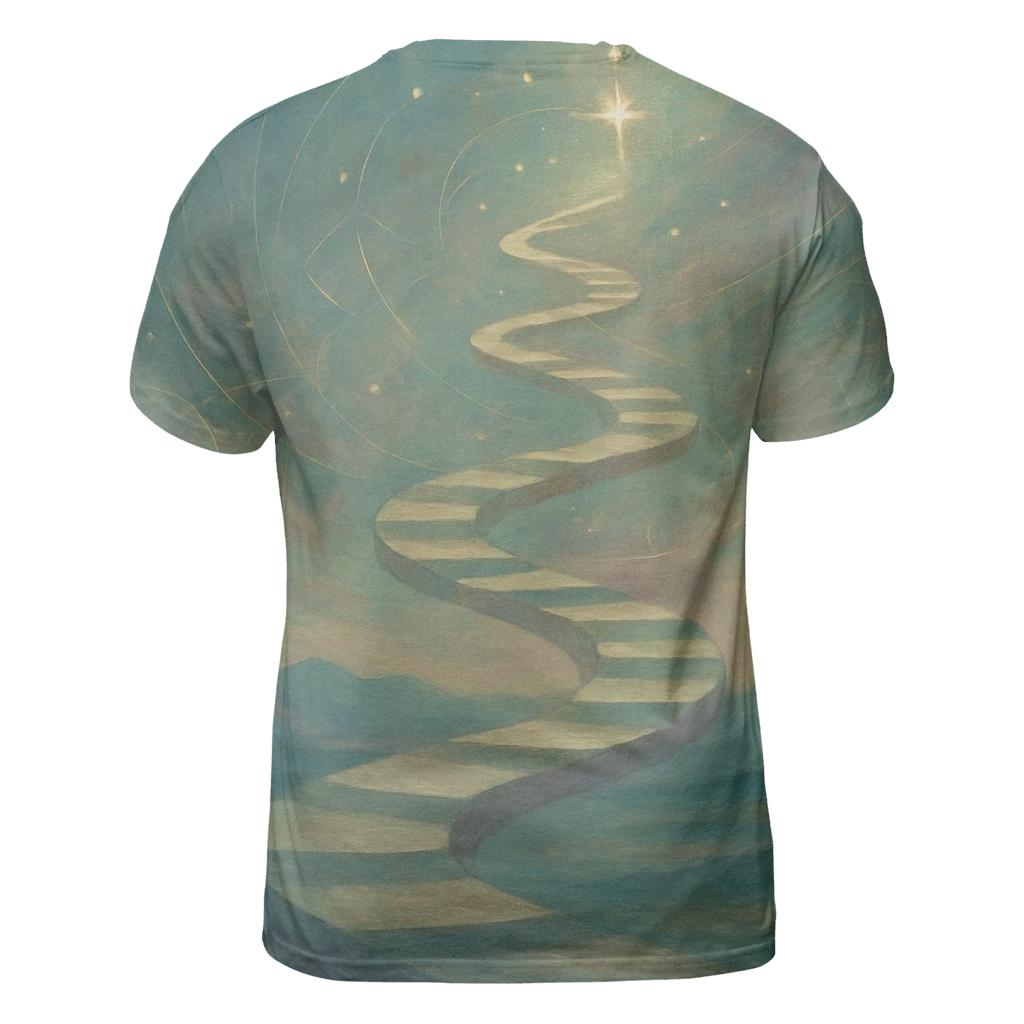 Celestial Spiral Path unique graphic print tees