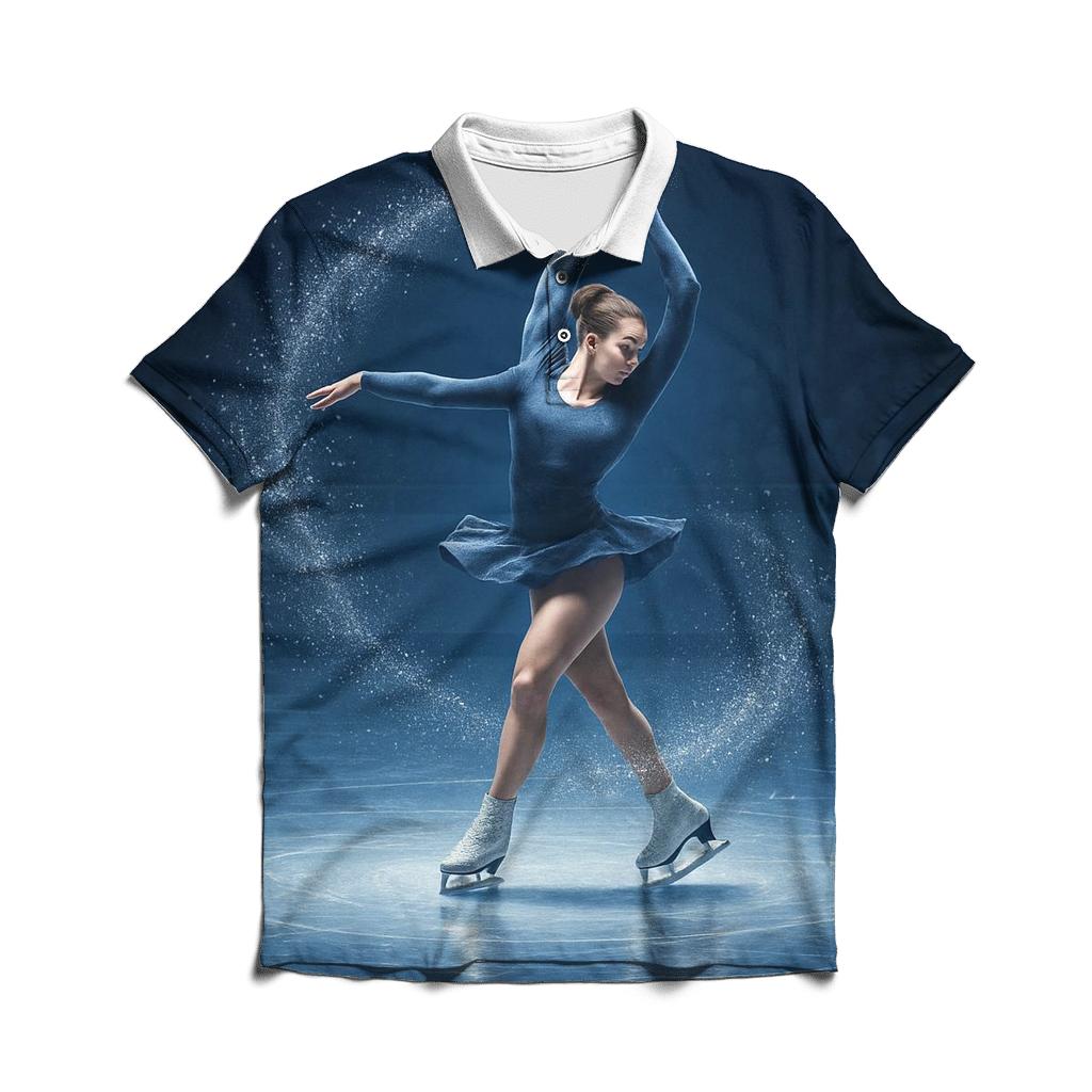 Frozen Rink Moment premium cotton polo shirts