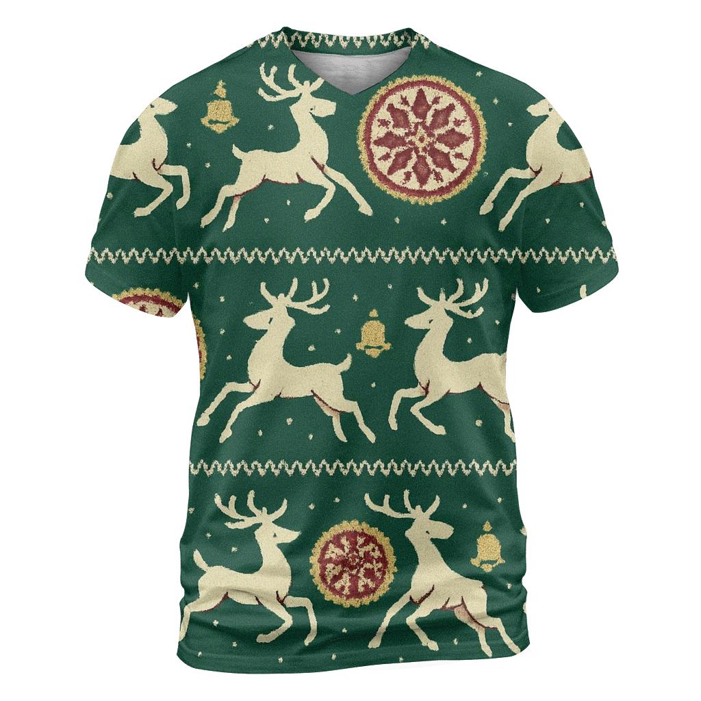 Reindeer Ribbon Carousel Design custom all-over print shirts