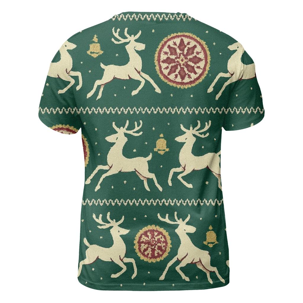 Reindeer Ribbon Carousel Design custom all-over print shirts