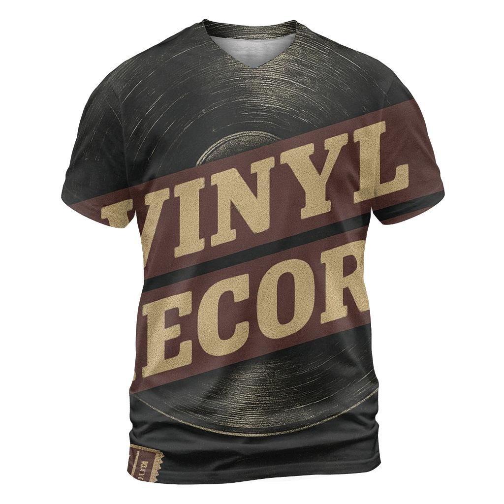 Distressed Vinyl Record Poster statement graphic shirts