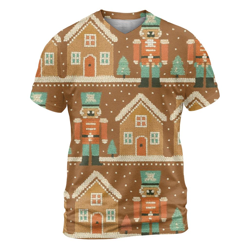 Gingerbread Village Parade Design statement graphic shirts