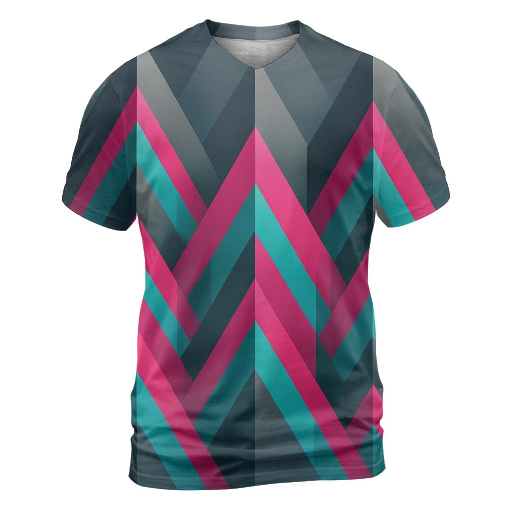 Chrome Mirage Triangles creative print fashion shirts