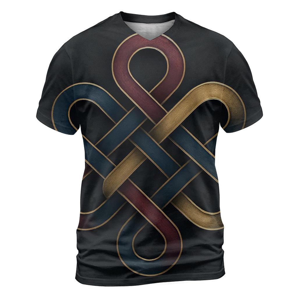 Radiant Knot vibrant all-over design tees