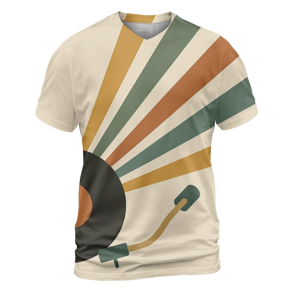 Sunbeam Record Player creative print fashion shirts